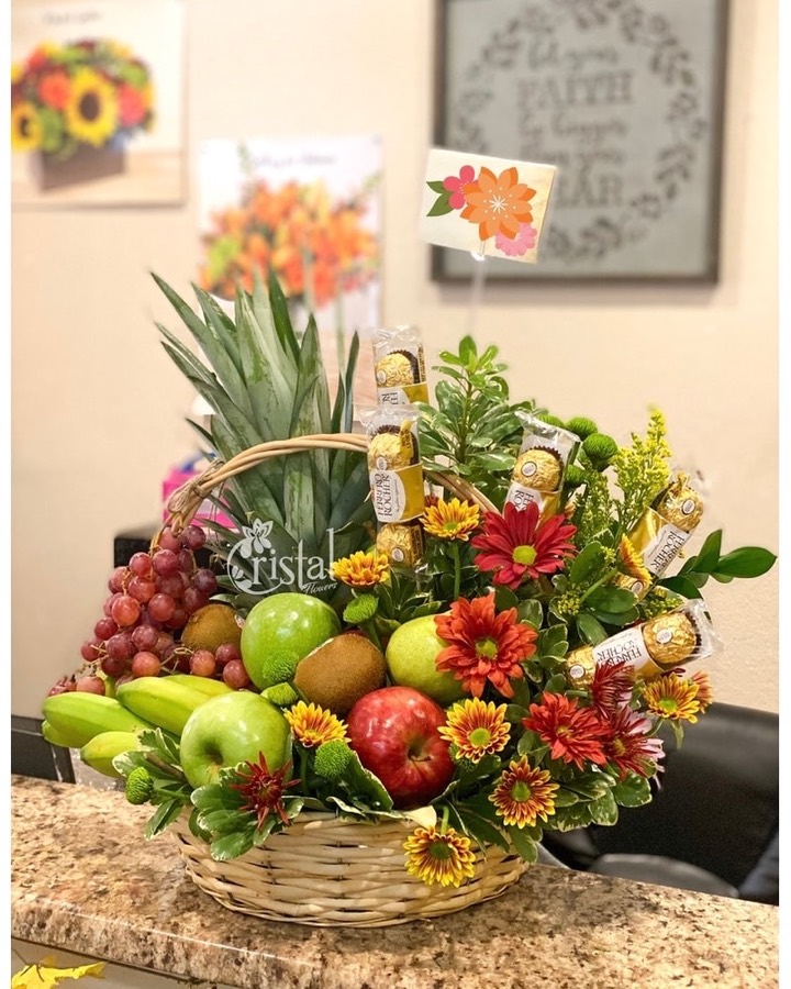 Fruits and Blooms basket
